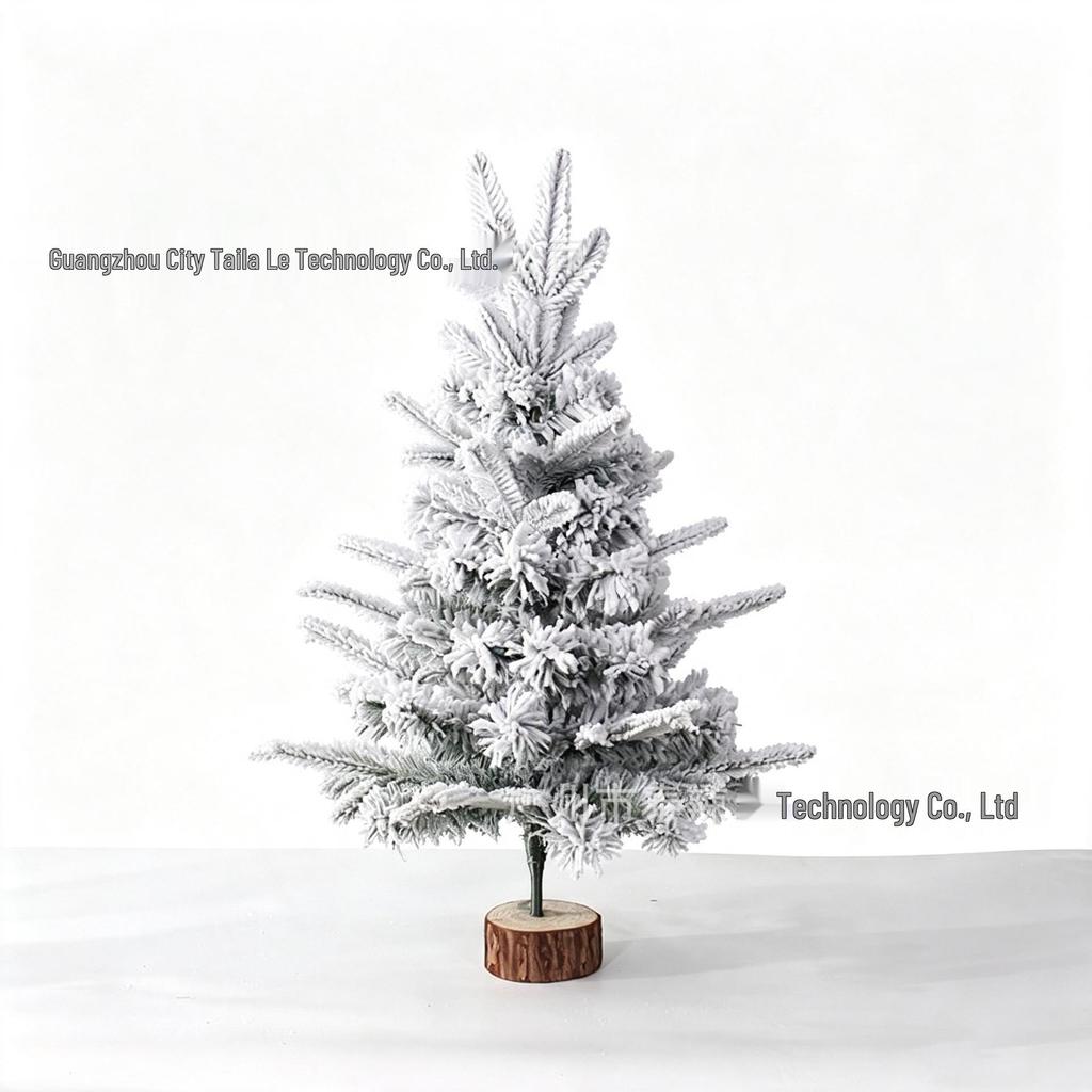 456090cm Small Snowy Green Christmas Tree Ornament for Desktop Decoration