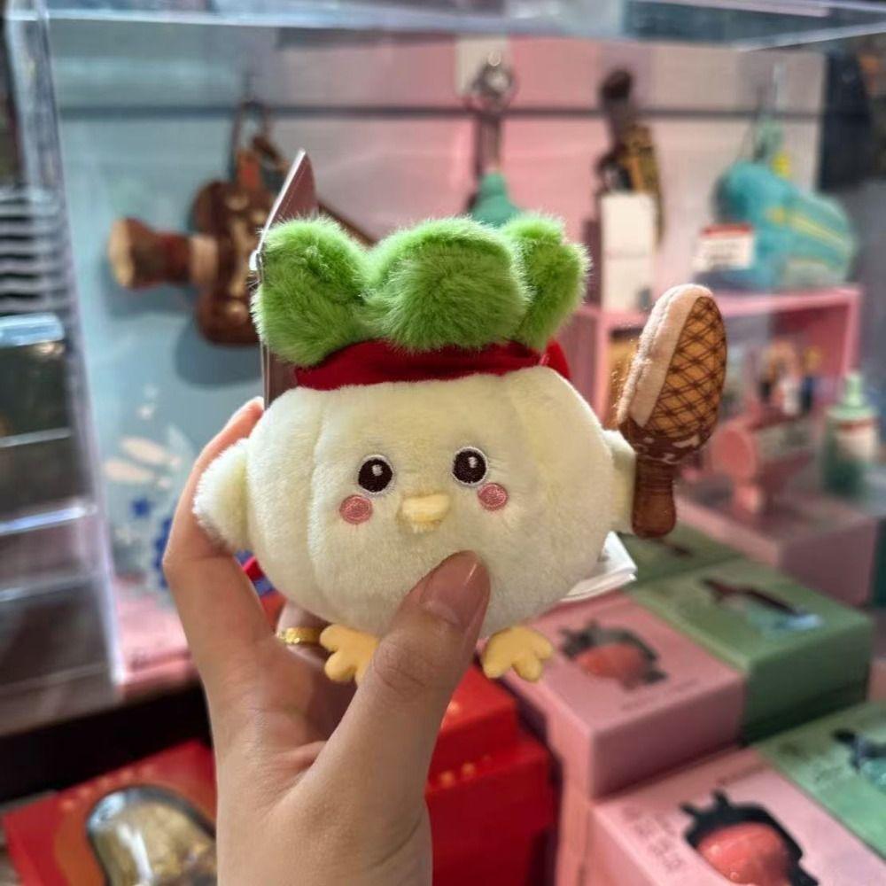 With Voice Stuffed Cabbage Chicken Keychain Cartoon Chicken Plush Keychain Car Key Accessories
