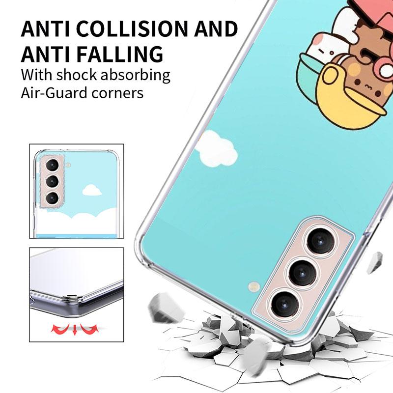 Милый чехол для телефона BuBu DuDu для Samsung A16 A26 A36 A56 A17 A15 A25 A35 A55 A14 A24 A34 A54 A04S A05S Galaxy Note 20 10 9 8 A9 A8