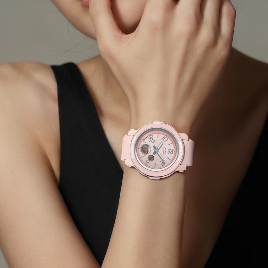 Casio BABY G Водонепроницаемость 100 м Кварцевый механизм Ремешок из смолы Унисекс Розовый циферблат BGA-290RA-4A