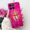 Модный Чехол-Корона с Буквой для Honor X7c Для HonorX7c X 7C 4G Мягкий Силиконовый TPU Чехлы