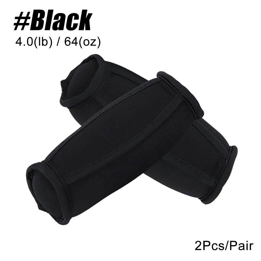 1Pair Wrist Support Soft Hand Weights Adjustable Straps - 2Lb 4Lb - Comfortable & Secure Weighted Neoprene Dumbbells With Straps