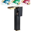 Black&Gold LED 3 Color Changing Waterfall Single Handle One Hole Bathroom Faucet