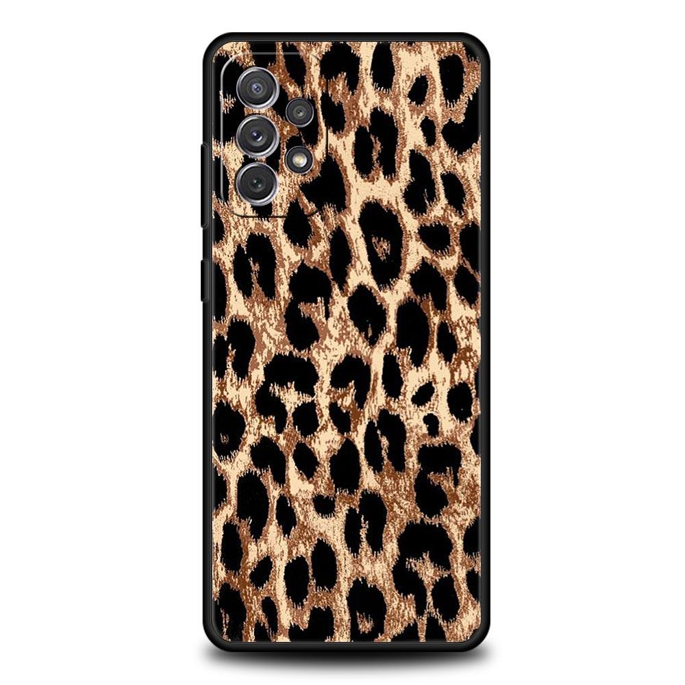Модный Чехол для Телефона с Принтом Тигра и Леопарда Для Samsung A15 A13 A51 A71 A41 A31 A21S A03S A05 A35 A55 A23 A25 A33 A53 A73 5G Чехол
