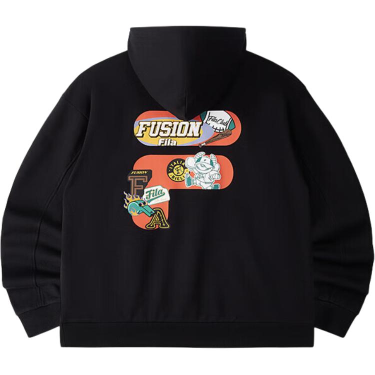 Fila Fusion Повседневная вязаная толстовка-худи Унисекс худи Черный T11U433204F-BK