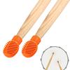 4Pcs Silicone Drumstick Mute Practice Tip Drum Mute Drumstick Mute Tip Drum Dampener Replacement Percussion Tip
