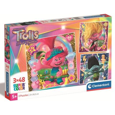 Trolli Super Colorful Puzzle 3x48 Pcs. A Colorful Adventure for the Whole Family.