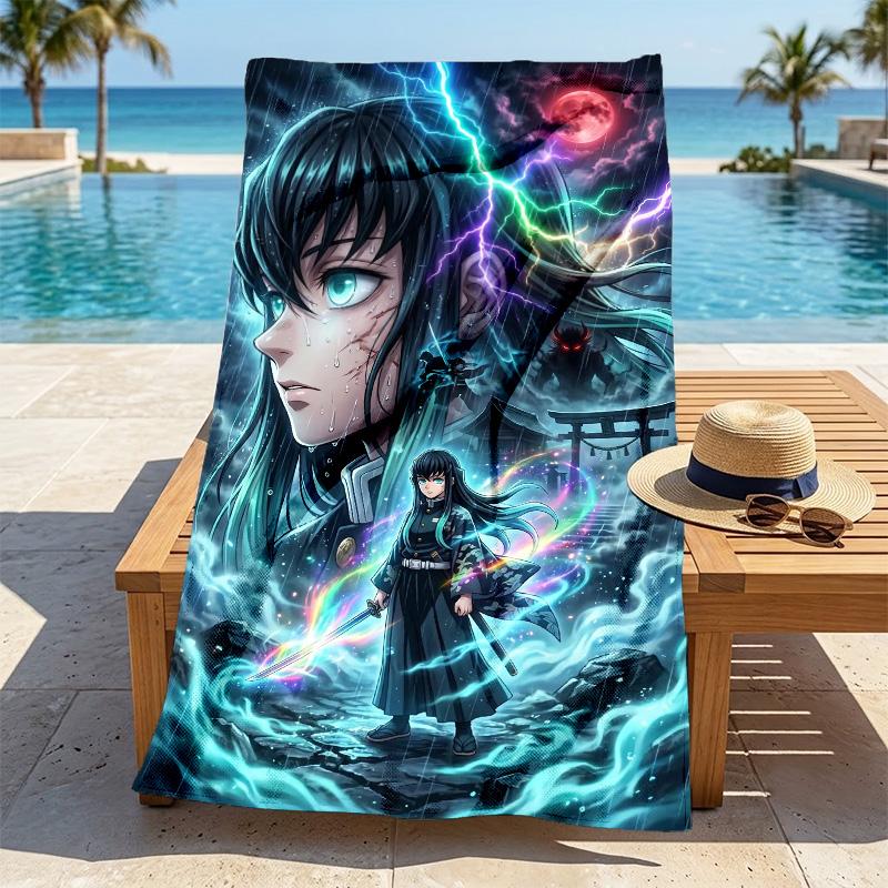 Dark Fantasy Stylish Digital Printing Beach Towel Quickdrying Absorbent Blanket For Beach Pool Gym Travel Christmas Gift C922206