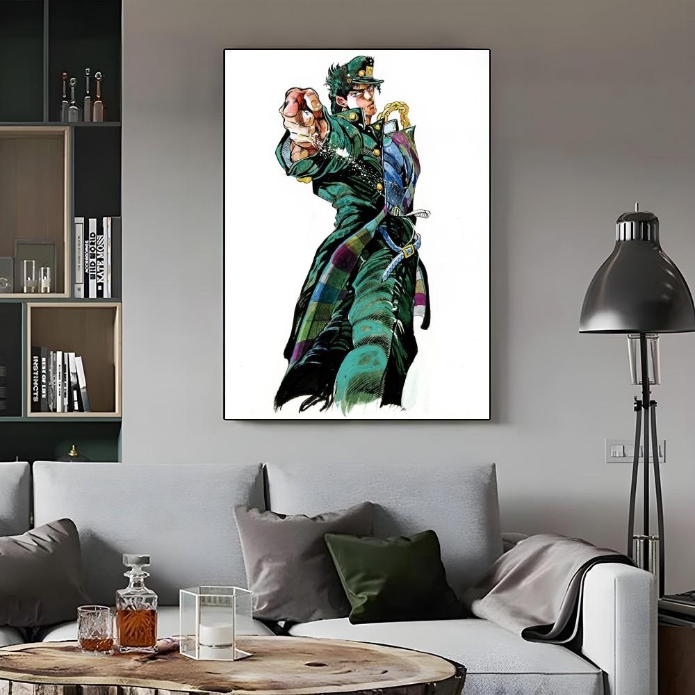 1 шт. Горячее аниме J-JoJo's Bizarre Adventure Самоклеящийся художественный постер Водонепроницаемая бумажная наклейка Декор для стен кофейни, бара, комнаты