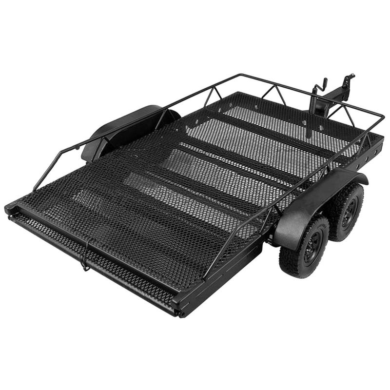 1/10 RC Trailer RC Car Cargo Carrier for Axial SCX10 D90 RC Car Model Capra Cars Trailer Heavy Duty Truck RC Car Accessories