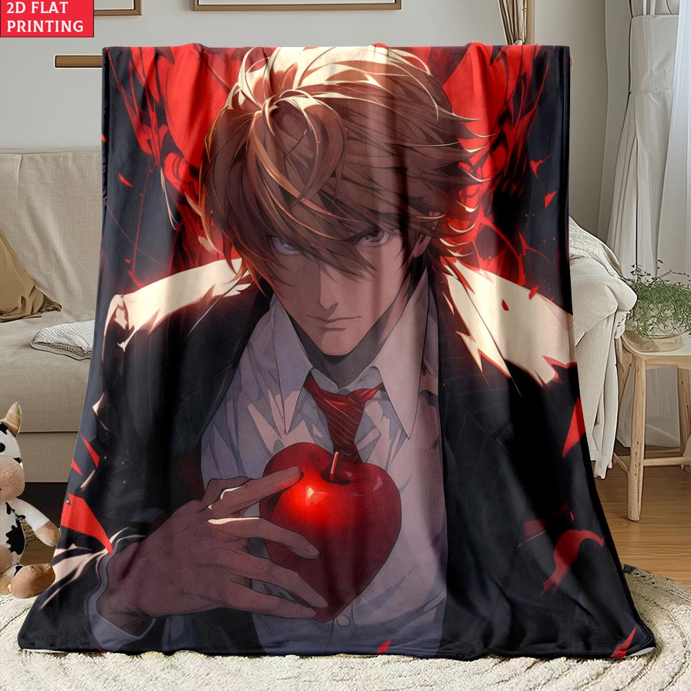 Anime Yagami with Chains Print thin Flannel Blanket for Living Room,Sofas Blankets,Lunch Break,blankets fluffy blanket