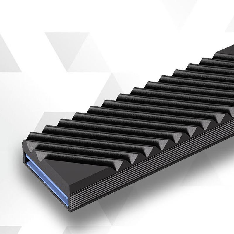 Радиатор охлаждения SSD M.2, Охлаждение жесткого диска 2280 NVMe NGFF SSD, Алюминиевый охладитель-радиатор с термосиликоновой прокладкой для материнской платы