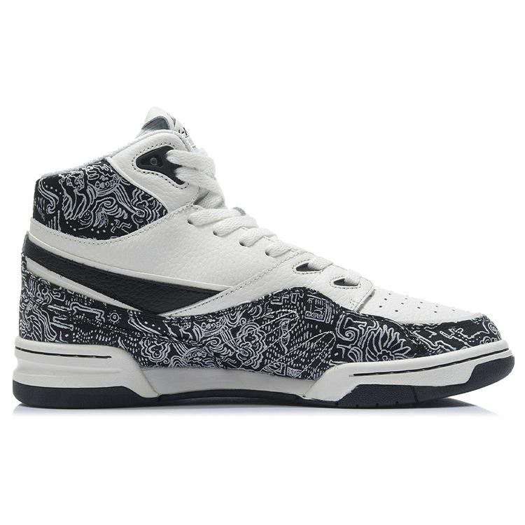 Li Ning 937 Deluxe Hi Амортизация, Износостойкие Высокие Винтажные Баскетбольные Кроссовки Мужские Черные AGBR079-3