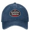 Кепка бейсболка Estrella Galicia Пиво Испания Washed Кепка тракер Dad Hat Летняя FeУнисекс Унисекс Защита от солнца Кепки бейсболки