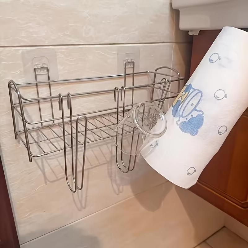 Multifunctional Kitchen Cup Storage Rack Hanging Rustproof Drying Holder for Coffee Mugs Water Bottles Bar Restaurant Use