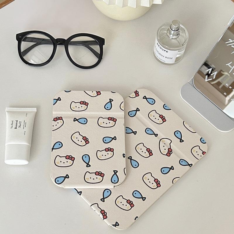 Милое складное карманное зеркало для макияжа в виде кошки для общежитий и домов