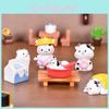 Adorable Cartoon Cow Resin Figurine For Diy Fairy Gardens And Terrariums