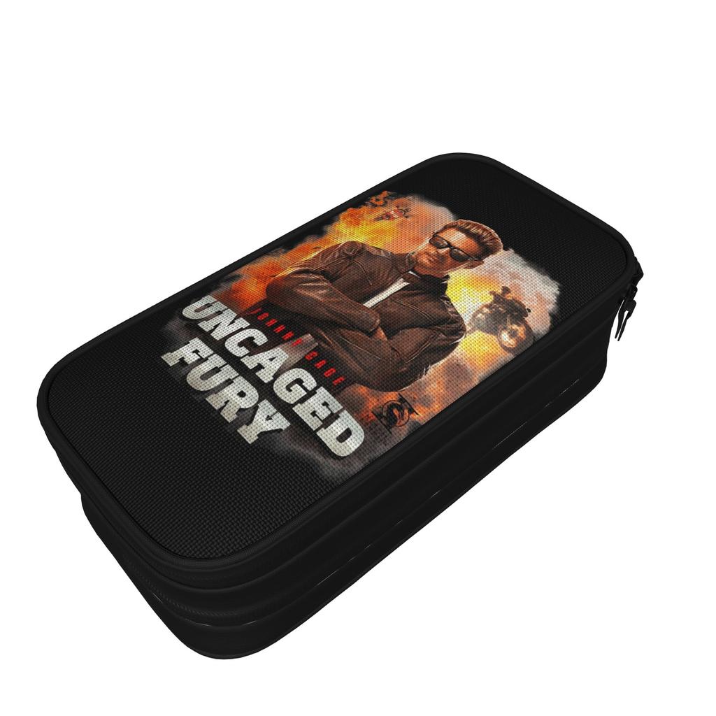 Fun Mortal Kombat 2 Johnny Cage Uncaged Fury Pencil Cases Pencilcases Kids Big Capacity Bags School Supplies Gift Stationery