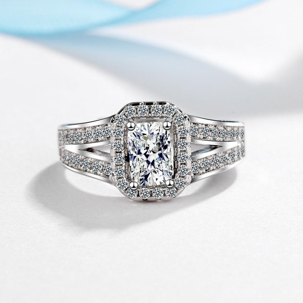 Обещание, классическое обручальное кольцо из стерлингового серебра 925 пробы AAA +, кольца с кубическим кристаллом для женщин, ювелирные изделия для подружки невесты, подвески принцессы