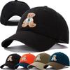 Unisex Cotton Baseball Cap With Lovely Bear Embroidery Outdoor Sports Dad Hat Adjustable for Men And Women