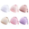 Unisex Soft Cotton Baby Hat with Tail Design & Pacifier Holder, Breathable Adjustable Newborn Cap for 0-12 Months, Spring Autumn Infant Headwear