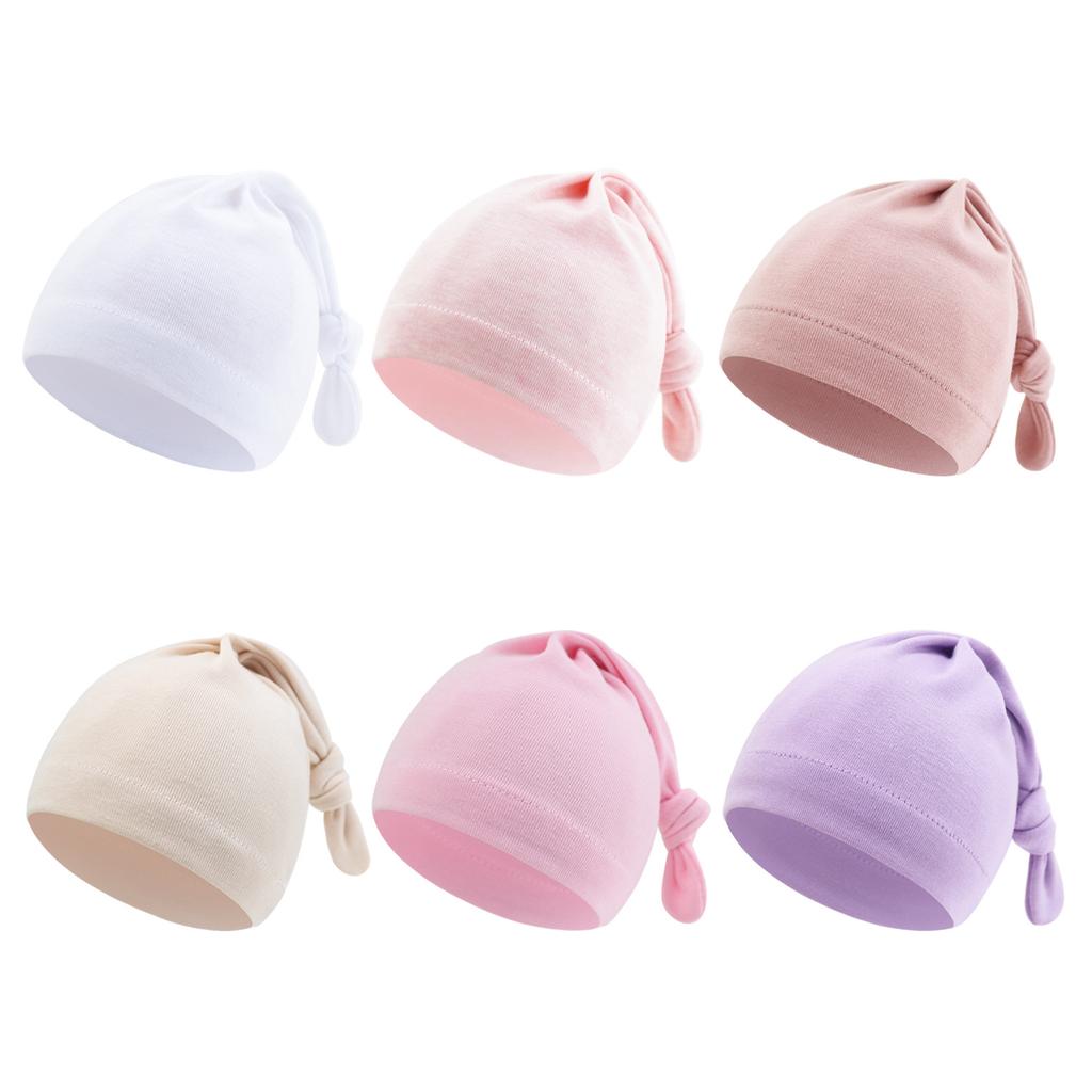 Unisex Soft Cotton Baby Hat with Tail Design & Pacifier Holder, Breathable Adjustable Newborn Cap for 0-12 Months, Spring Autumn Infant Headwear