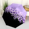 1pc Purple Floral Pattern Umbrella with Plastic Handle,Suitable for All Seasons Umbrellaptys26079