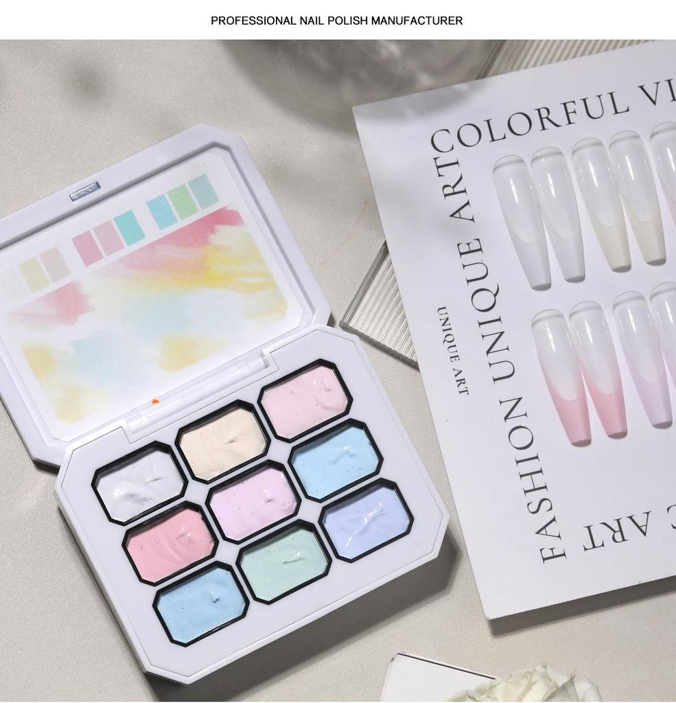 Сезон цветов Макарон Девять-сетка Розовый клей: Высоконасыщенный Цветной Универсальный Отбеливающий Твердый Клей от HONEY GIRL