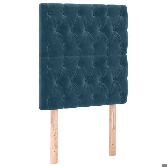 Tête de lit - Maison Exclusive - Velours bleu foncé - Hauteur réglable - Bois massif 80x7x118/128 cm
