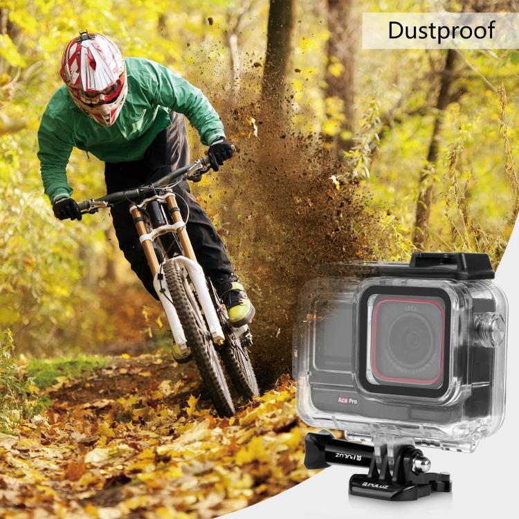 Для Insta360 Ace Pro / Pro 2 PULUZ Водонепроницаемый кейс-бокс 60 м с адаптером-основанием и винтом (прозрачный)