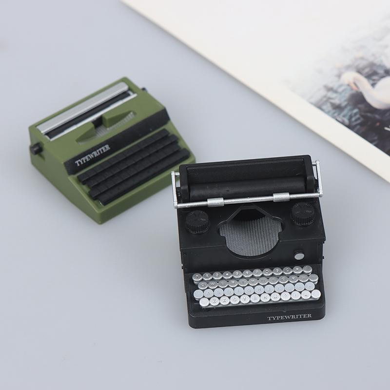 1: 12 кукольных домиков, мини-украшения, имитация пишущей машинки, кукла, игрушечный реквизит, реквизит