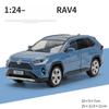 1:24 RAV4 Внедорожник Литой сплав Модель игрушечного автомобиля Звук и свет Детская игрушка Коллекционные предметы Подарок на день рождения