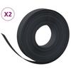 Vidaxl Obrzeża Ogrodowe, 2 Szt., Czarne, 10 M, 10 Cm, Polietylen
