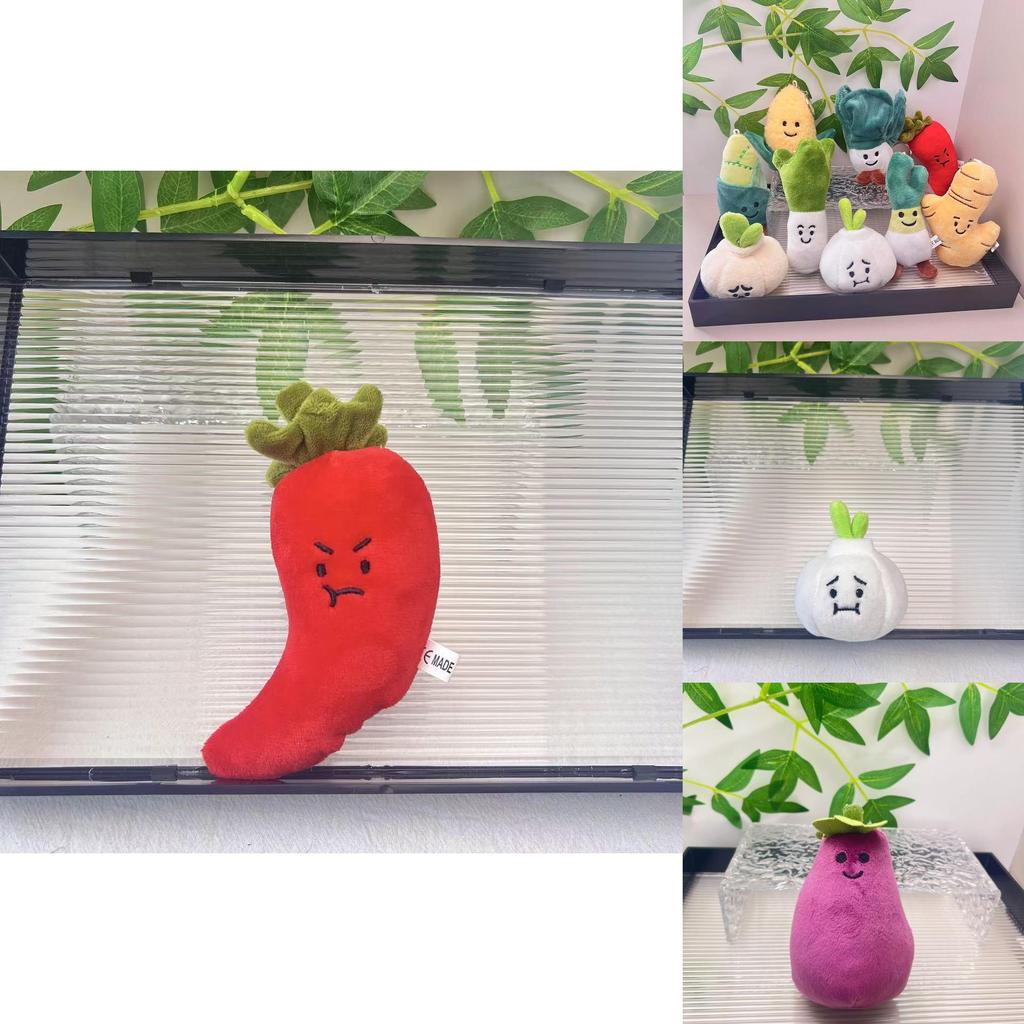 Очаровательные плюшевые брелоки-подвески в виде овощей с милыми чесноком, луком, перцем и другими