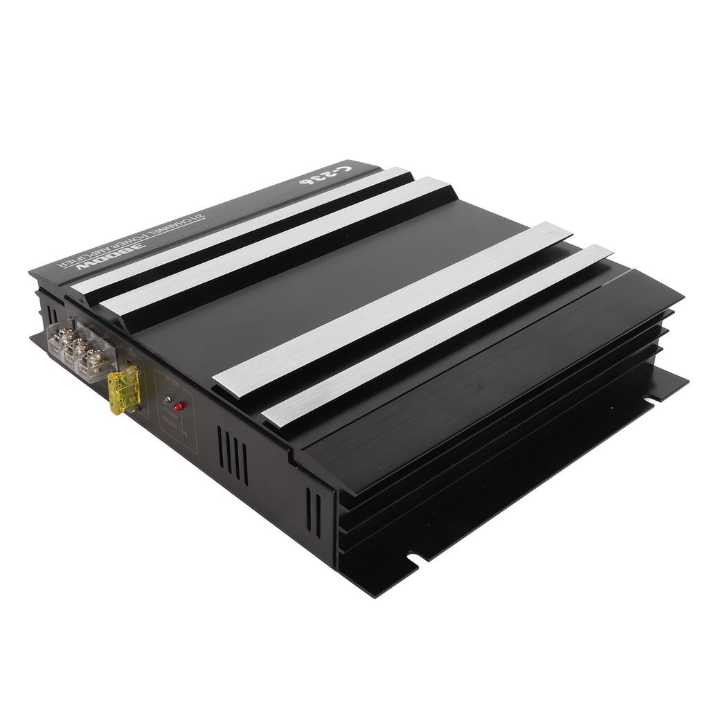 Car Amplifier 2 Channel 3800W 90dB Sensitivity Aluminum Alloy Fast Ht Dissipation Amplifier