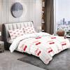 2/3Pcs Cute Cherry Bow Print Duvet Cover Set (1 Duvet Cover & 1/2 Pillowcase) Soft Aesthetic Bedding Set for Girls Bedroom Decor
