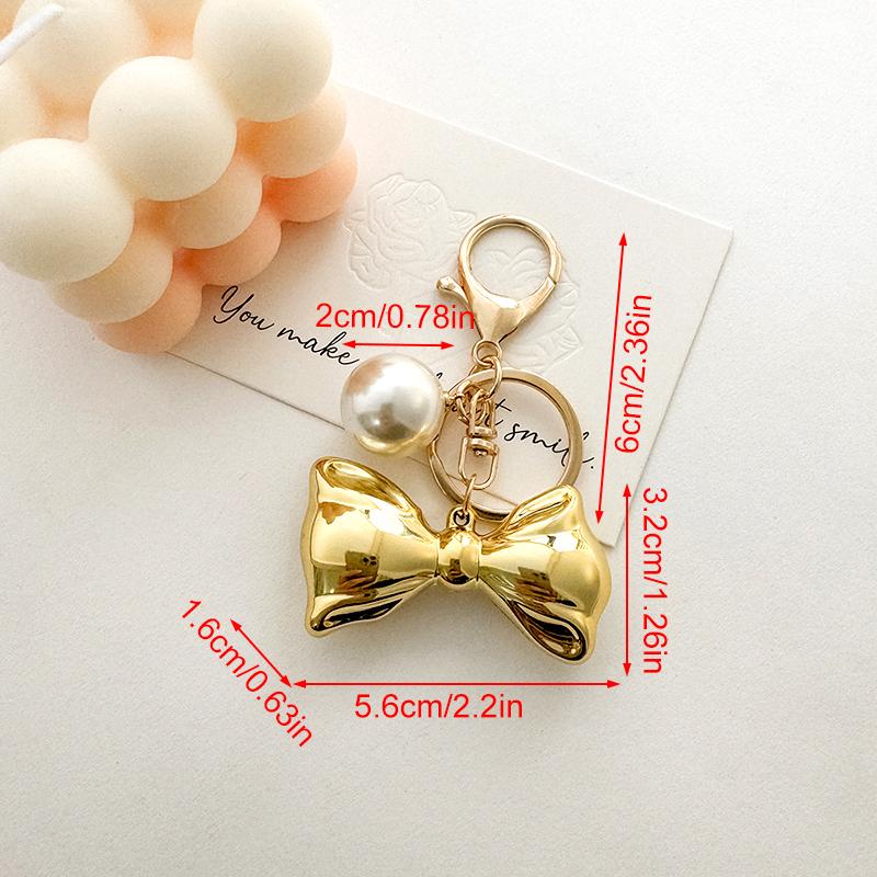 1 шт. жемчужный бант прекрасный автомобильный ключ украшение Ins чехол для наушников корейский бант брелок подвеска сумка