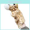Cartoon Giraffe Hand Animal Puppets Children Plush Toys Interactive Gift Doll