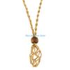 HX6F Empty Crystal Stone Holder Necklace Rope Cord Stone Necklace Jewelry DIY Gift