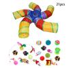 Rainbow Cat Tunnel Collapsible Pet Play Tube Interactive Hide And Seek Toy For Kitten Puppy Puzzle Exercise Agility Outdoor