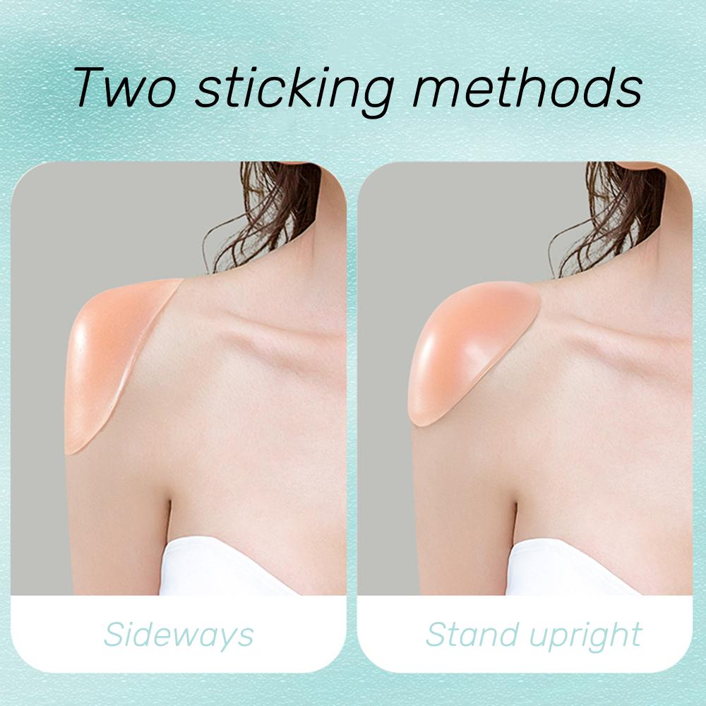 1 пара натуральных мягких силиконовых противоскользящих подплечников, невидимые подплечники, подушки Push-Up, многоразовые, самоклеящиеся, унисекс