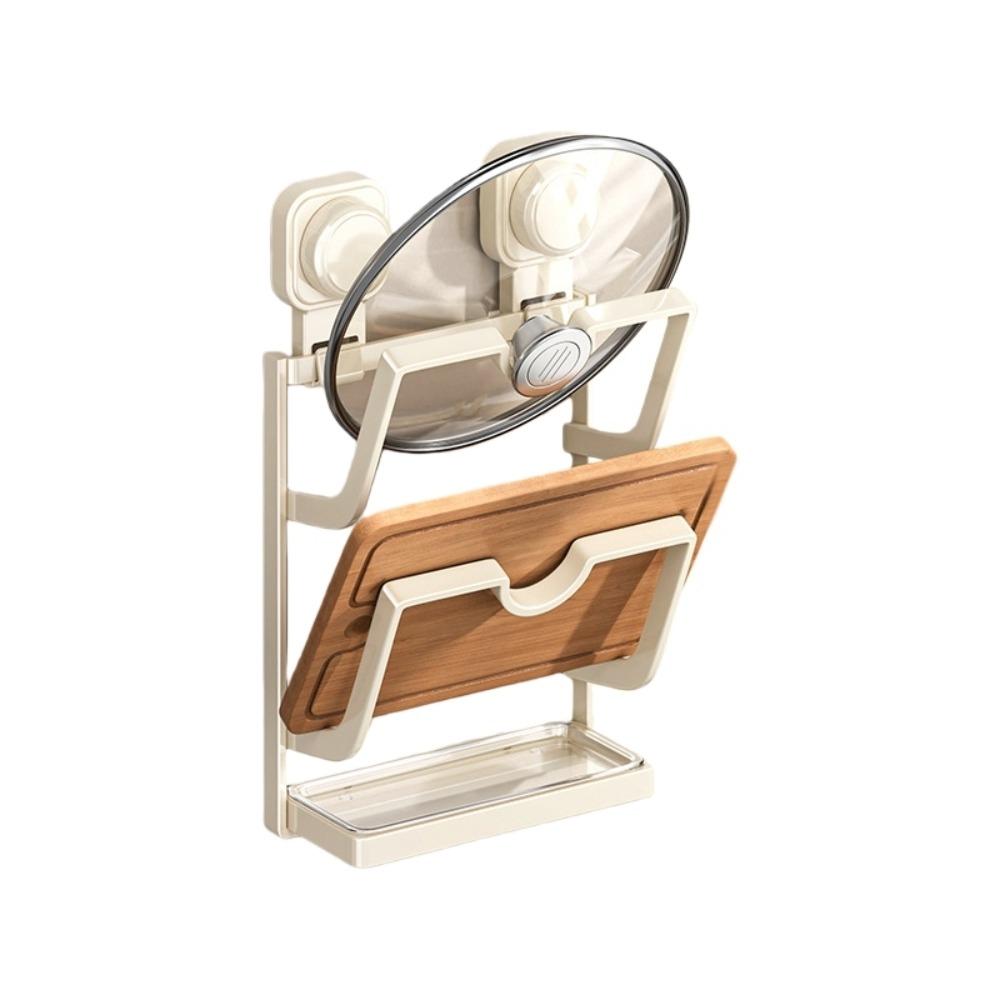 Carbon Steel Suction Cup Pot Lid Rack Cookware Storage Cutting Board Storage  Kitchen