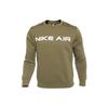 Nike Air Logo Print Crew Neck Pullover Sweatshirt Men Tops Olive DA0220-222