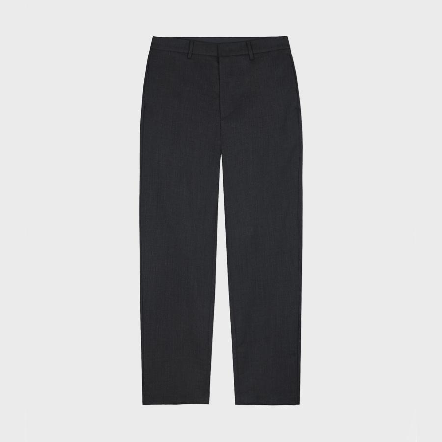 REGARDS Fine Wool Regular Slacks - Charcoal