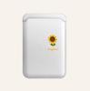 Кожаный держатель для карт MagSafe подсолнух и совместимый чехол для iPhone