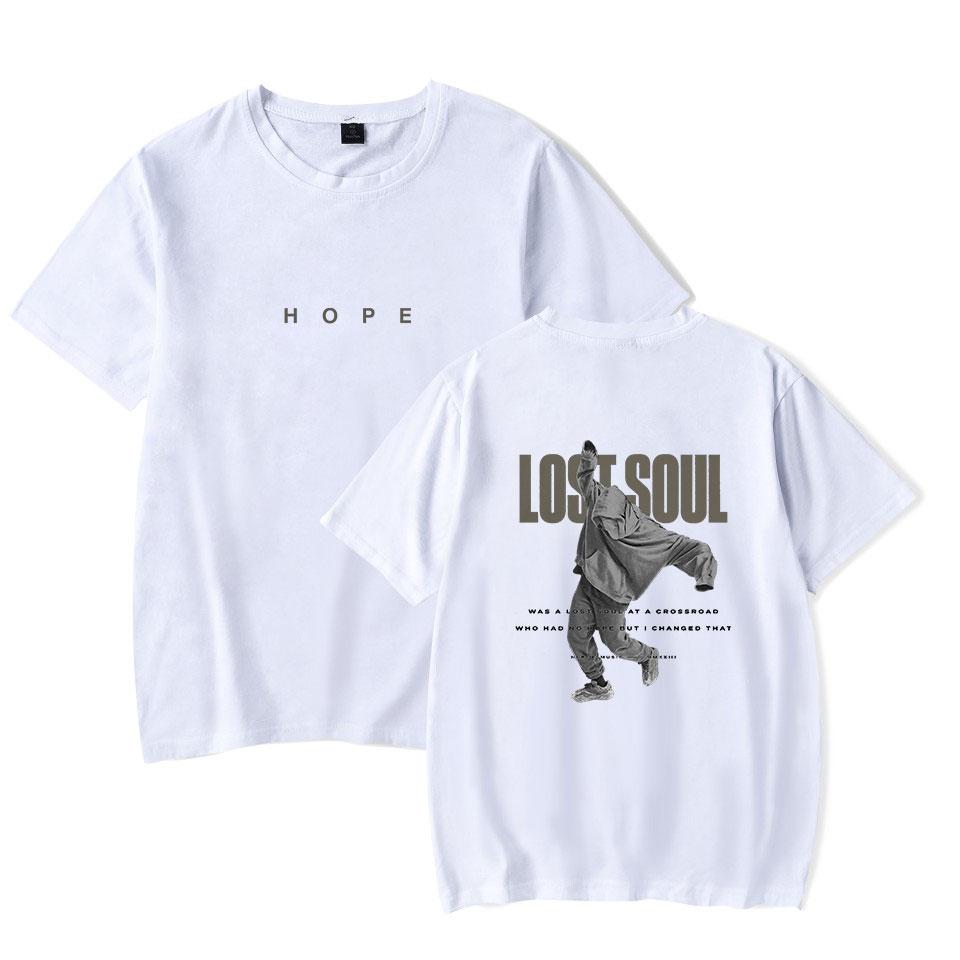 Футболка NF HOPE Lost Soul Tee с принтом рэпера Унисекс Модная Повседневная Футболка с коротким рукавом Хип-Хоп Мерч