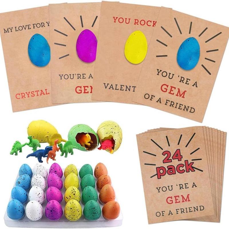 24 шт., растущие в воде яйца динозавров, пасхальные яйца динозавров, идеально подходят для школьной вечеринки, обмена подарками