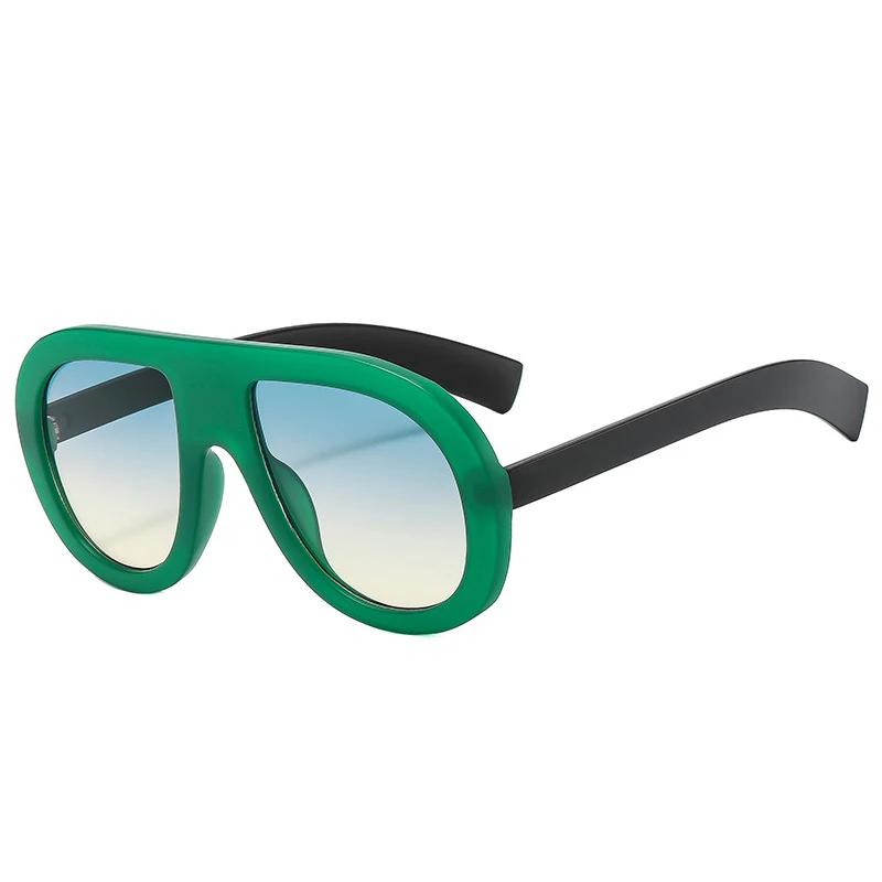 SHAUNA Pilot мужские модные солнцезащитные очки двойного цвета в стиле панк женские солнцезащитные очки с градиентом оттенки UV400