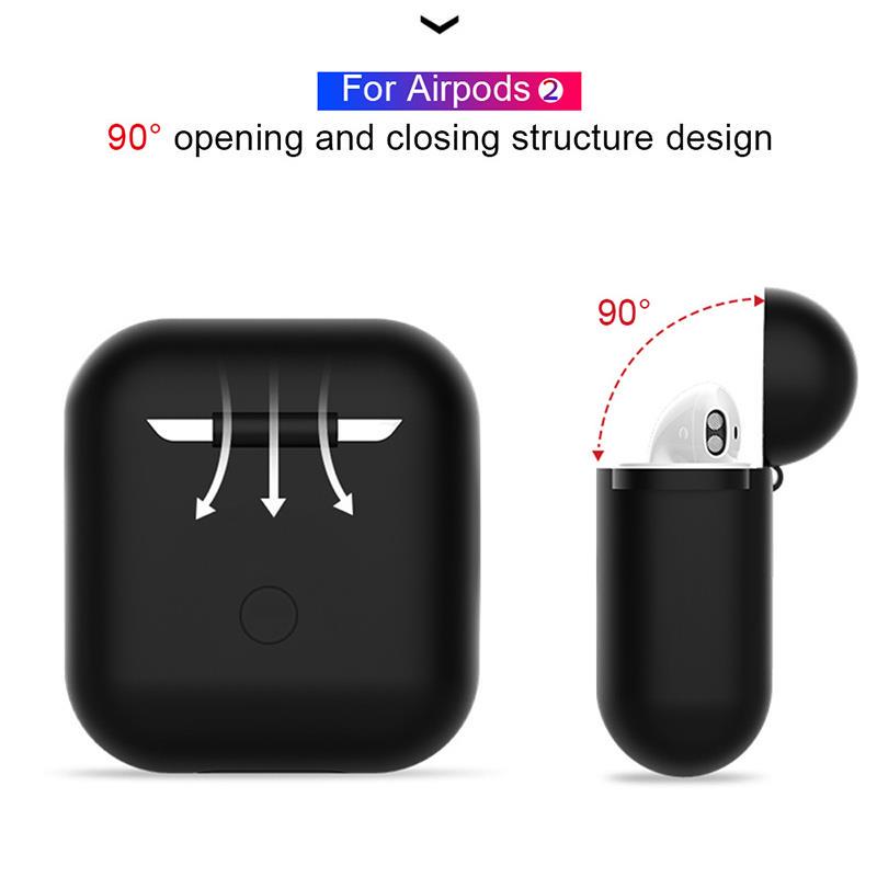 Pure Color AirPods 2 Apple Case Мягкий силиконовый защитный чехол для беспроводной Bluetooth-гарнитуры
