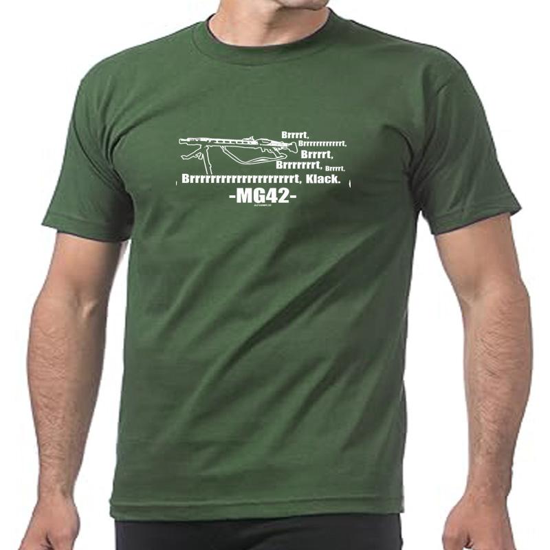 Mg42 Звуковой Пулемет 42 MG Веселый Юмор Звук Мужская Футболка Короткая Повседневная Футболка Харадзюку